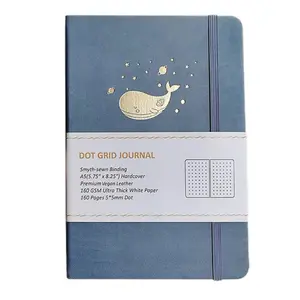 Blue Whale Vegan Leather Dot Grid Journal A5 (In Gift Box)