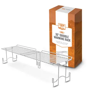 Yukon Glory Griddle Warming Rack - Designed for Blackstone Griddle 36" 1825 - New & Improved Design, One-Step Clip on Attachment (Not for Pro-Series)