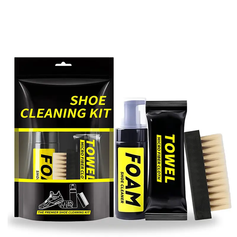 Shoe Cleaning Kit, Shoe care kit, shoe cleaner, sports shoe cleaning solution, equipped with shoe cleaning brush and ultra-fine fiber cleaning cloth, suitable for mesh shoes, sports shoes, canvas shoes, leather shoes, etc