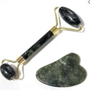 Facial Massager Set with Jade Roller & Gua Sha Tool for Anti-Aging Skin Care