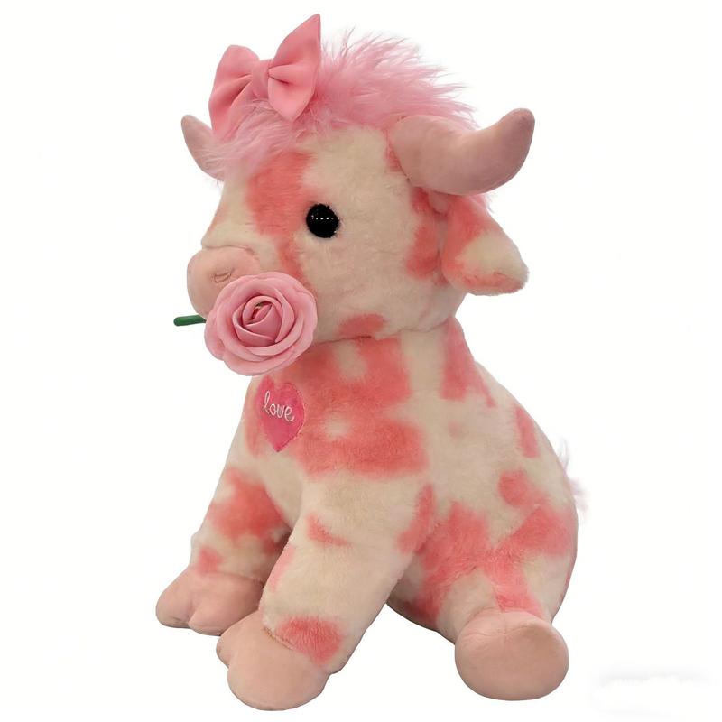 13- inch Highland Cow Stuffed Animal: Ultra - cute Fluffy Plush Gift! Realistic Figure & Weighted Design for Anniversary Birthday Gift Home Decor