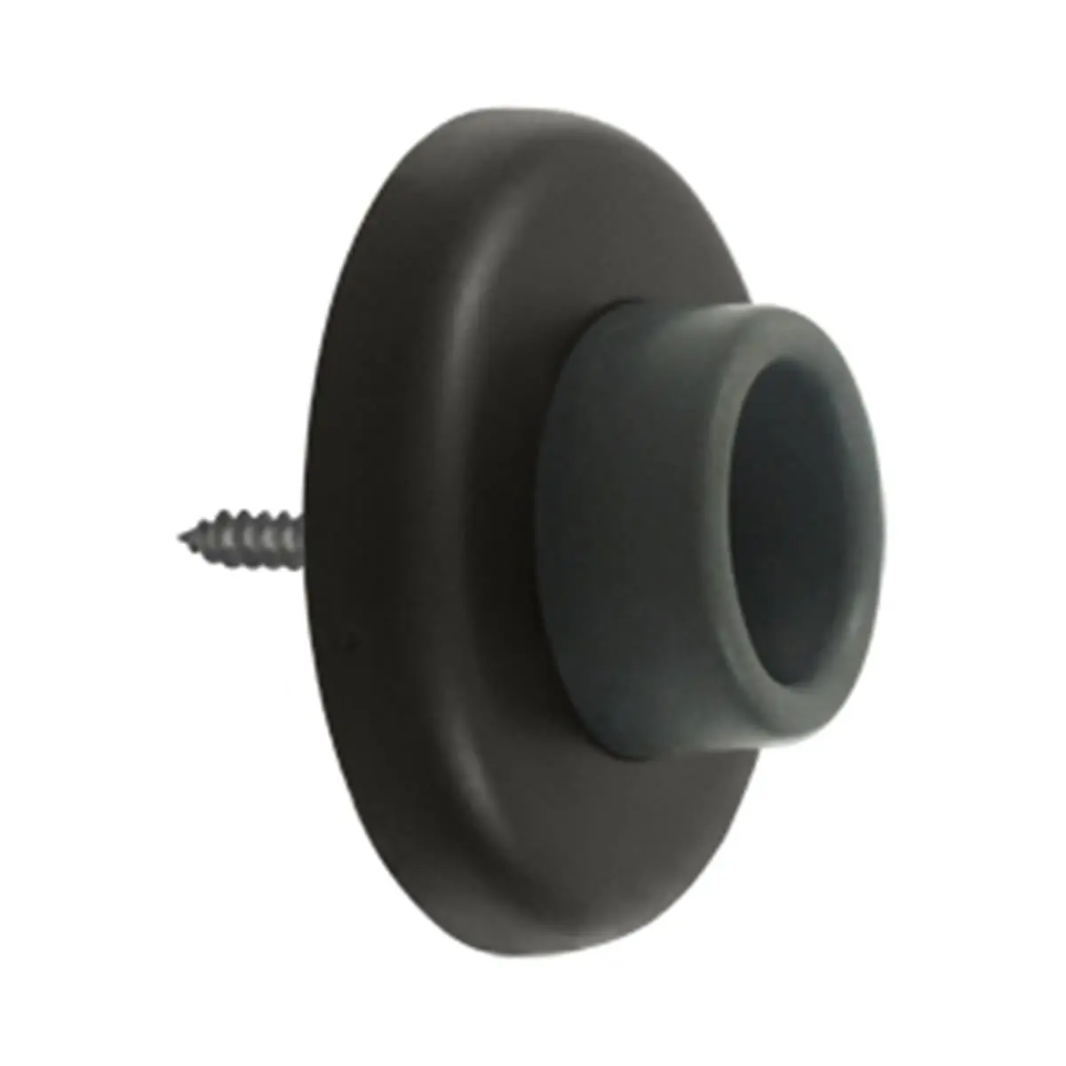 212 MAIN 2.5 in. Diameter Concave Type Wall Mount Flush Bumper - Oil Rubbed Bronze Steel, Weatherproof, Corrosion-Proof, Includes Bolts