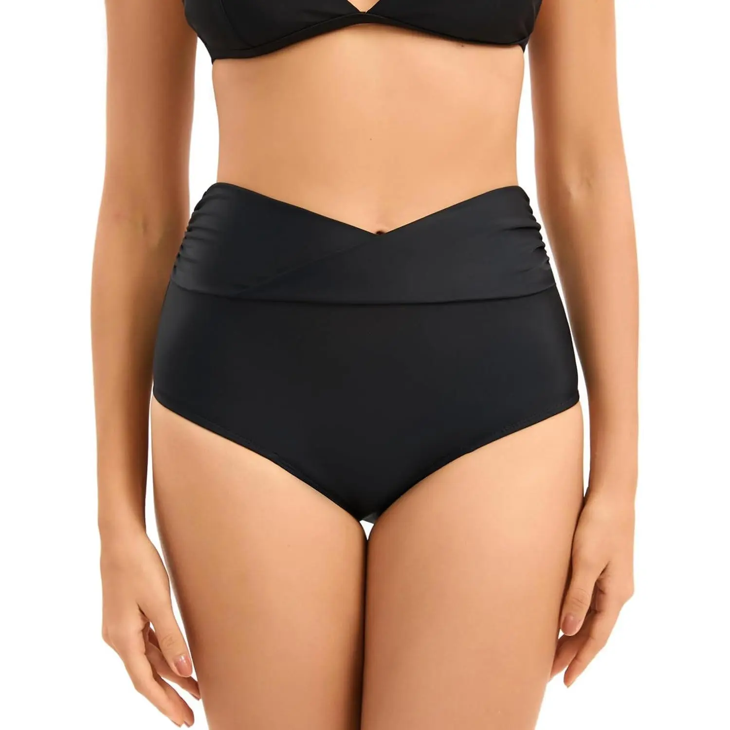 Women's Leakproof Period Swimwear Bikini Bottoms - V-Cut, High-Waisted, Tummy-Hiding, Pool-Style, Large Bikini Bottoms for Teens & Girls, Tummy-Hiding Bikinis Bottoms, Pool-Style Bikinis Bottoms