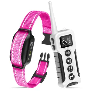 Petjoy 3300ft Range Dog Training Collar, Bark Collar with Remote, 3 Modes, USB Rechargeable, Long-Lasting Battery, Adjustable Nylon Strap