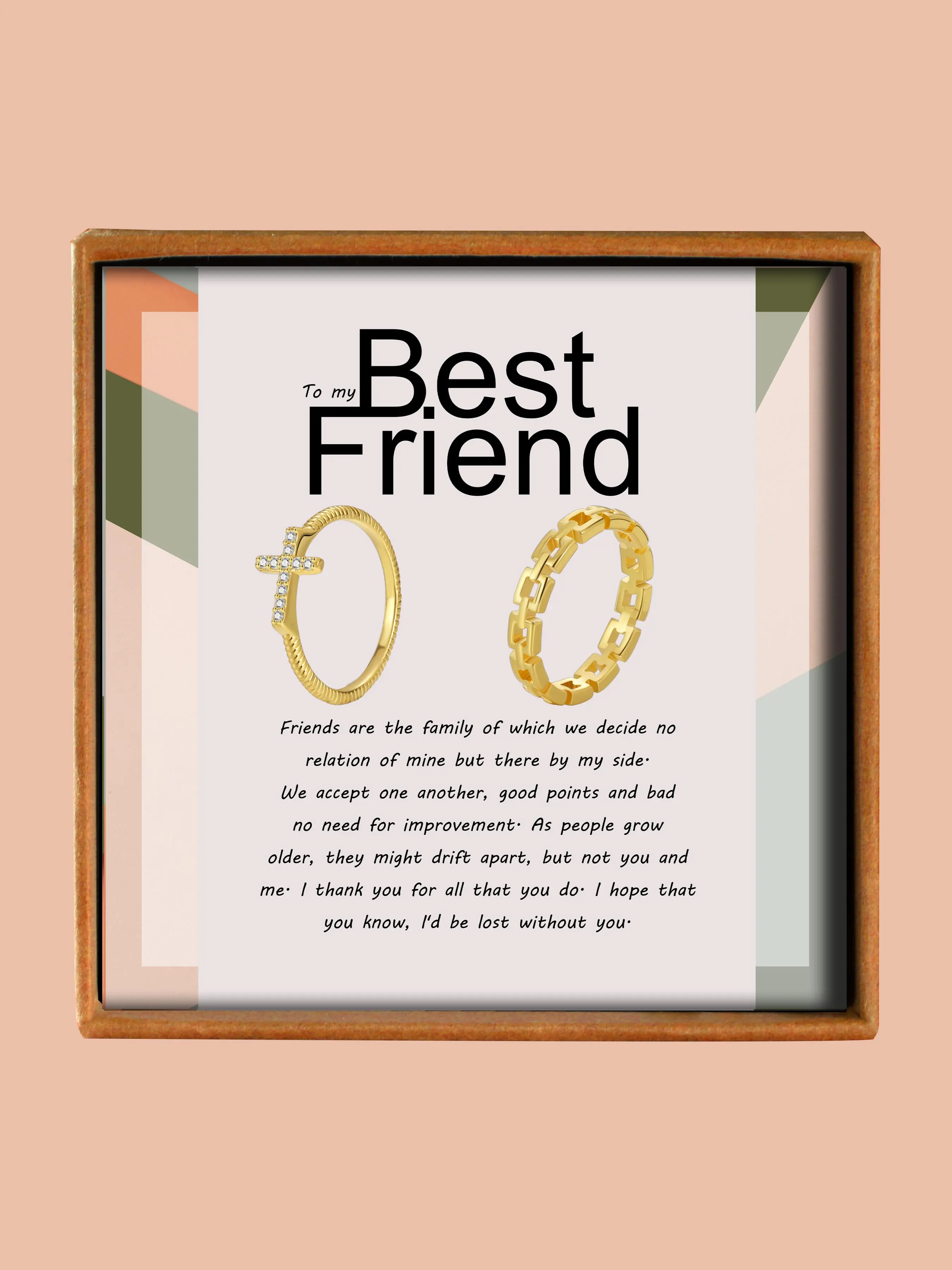 Women's Elegant Rhinestone Decorated Cross Design Ring Set, Exquisite Trendy Ring Set, Fashionable Jewelry for Women As Gift
