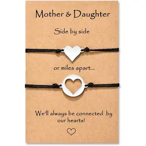 2/3pcs Mother Daughter Bracelets Mommy and Me Heart Bracelets Daughter Gift from Mom Christmas Gifts