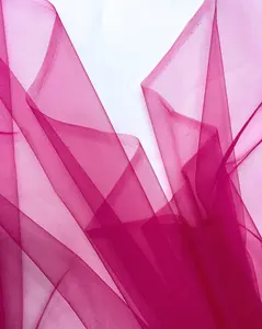 Hot Pink Stretch Netting Fabric