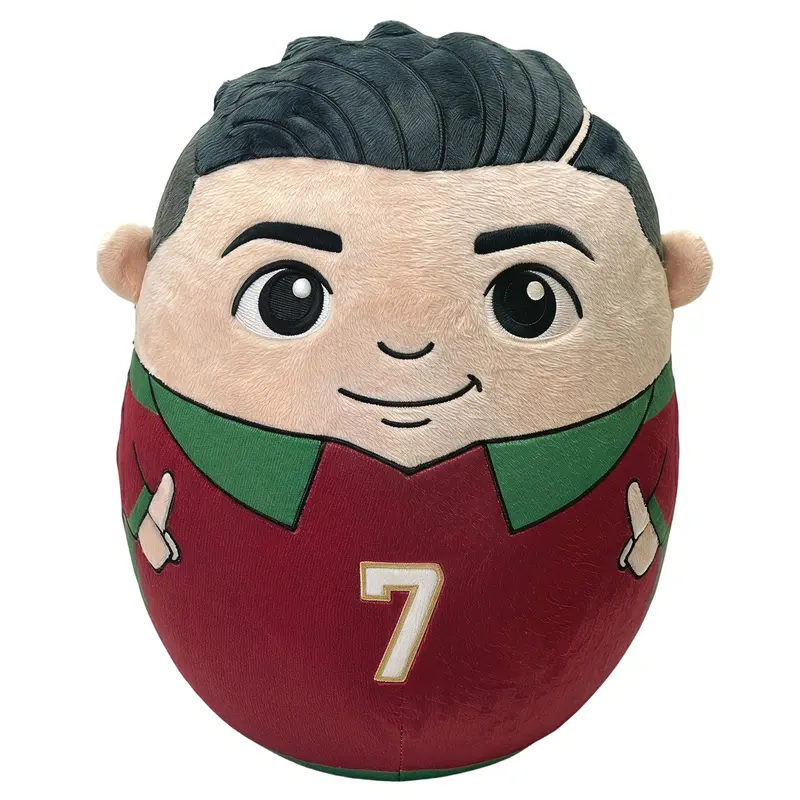 Cartoon Comics Soccer Champion Jersey Plush Figure Toy - 7 Icon Unisex Stuffed Animal Collectibles, Soft Cuddly Gift, Cute Stuffies, Soft Plush Fabric, Detailed Embroidery, Fluffy Filling, Sports Room Decor, Office Chair Accent