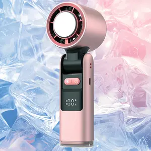 [NEW 2026] Handheld Fan | Digital Display | USB Rechargeable | Portable | Table Fan | Mothers’ Day | Convenience for Office & outdoor Battery Powered Fan Multifunctional Cooling Fan