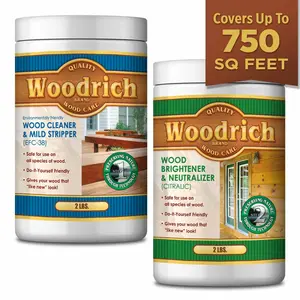 Woodrich Brand Wood Deck Fence and Siding Cleaner and Brightener Kit for up to 750 Square Feet