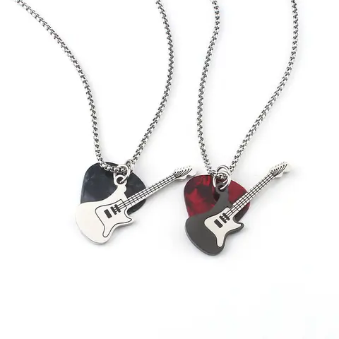Rock Guitar Pick Necklace Perfect Gift for Guitarists & Music Fans