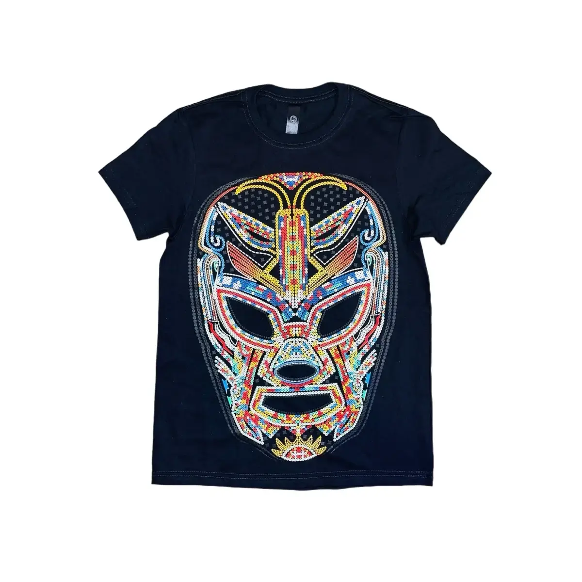 Mascara Graphic T-Shirt Cotton, Glows in the Dark - Fitted, Short Sleeve, Crew Neck, Casual graphic t-shirt