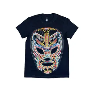 Mascara Graphic T-Shirt Cotton, Glows in the Dark - Fitted, Short Sleeve, Crew Neck, Casual graphic t-shirt