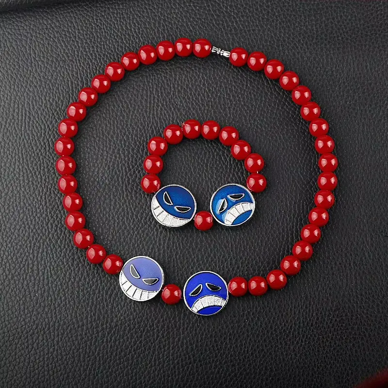 Pendant Bracelet Red Bead Necklace Bracelets Anime Cosplay Props Periphery
