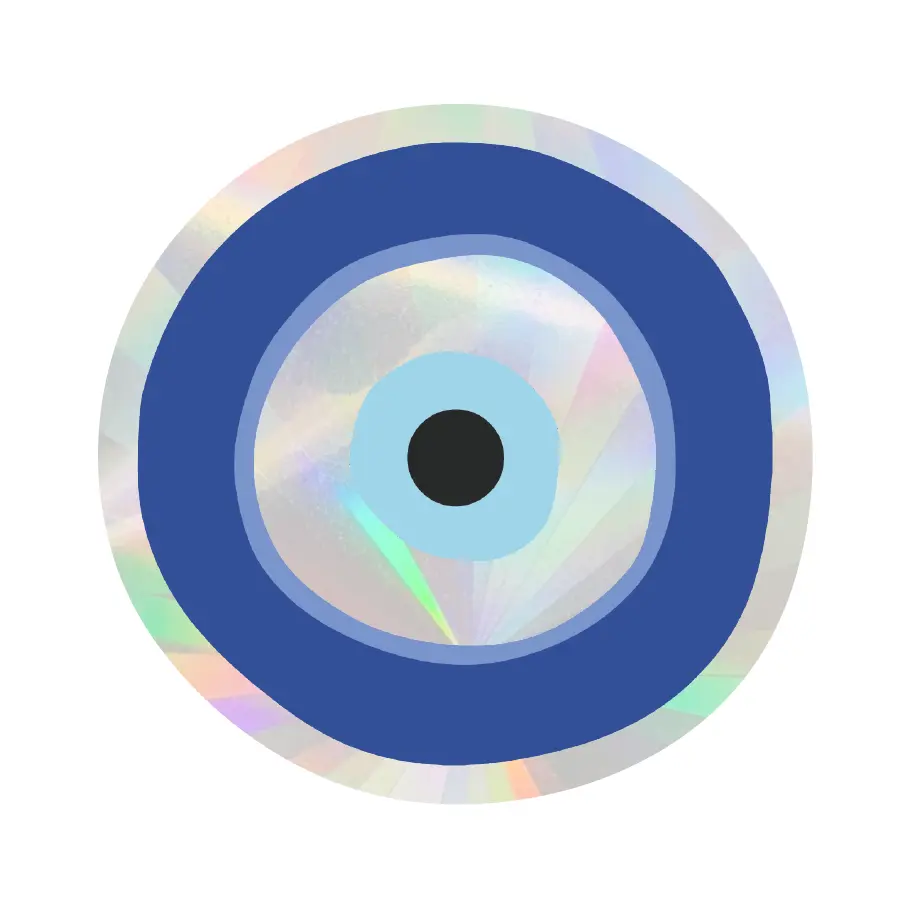 Blue Evil Eye Protection Sun Catcher Sticker
