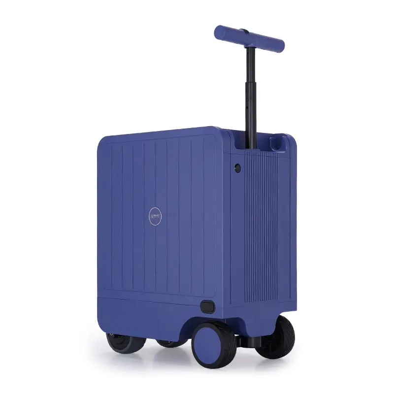 Summit Polycarbonate Electric Riding Luggage for Unisex Adults, Stylish & Functional Ridable Suitcase with Spinner Wheels & TSA Lock, Blue, Lock Closure, Travel, User-Friendly, Multi-Function, Check In Luggage With Wheels, Hardshell Luggage