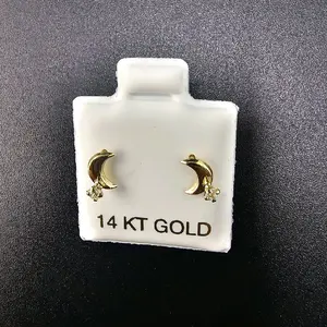 14K Gold Earrings - 14 KT Gold, Elegant Design, Perfect for Any Occasion