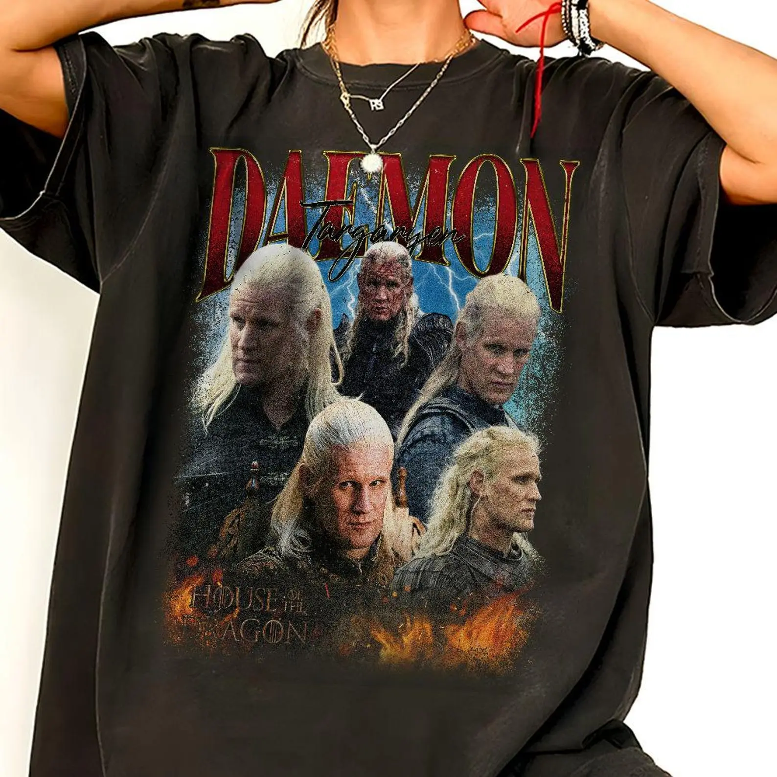 Daemon Targaryen House Of The Dragon Retro 90s Shirt, Vintage Movie Dragon Stone Shirt, Fantasy Movie Tee, Gift For Fans