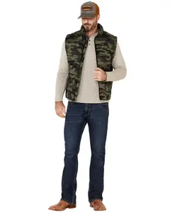 Flag Men's And Anthem Green Erieville Camo Print Puffer Vest - Ho20ow752