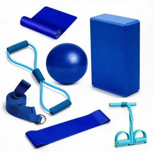 Women's Pilates Essential Set, Includes Multiple Pilates Equipment, Home Exercise, Yoga Ball, Yoga Brick, Resistance Bands, Workout Bands, Ideal Beginner Choice, Stretching Gear