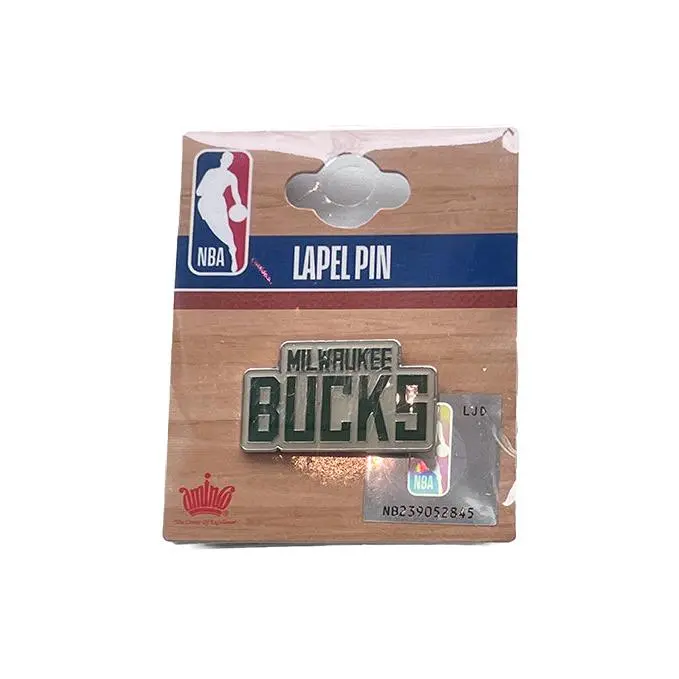 Aminco Stacked Wordmark Milwaukee Bucks Pin
