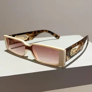 Retro Cheetah Print Non-Prescription Stylish Square Frames, Unisex Lightweight Durable Fashionable Frames Glasses, Daily Wear Fashion Statement Accessories for Parties