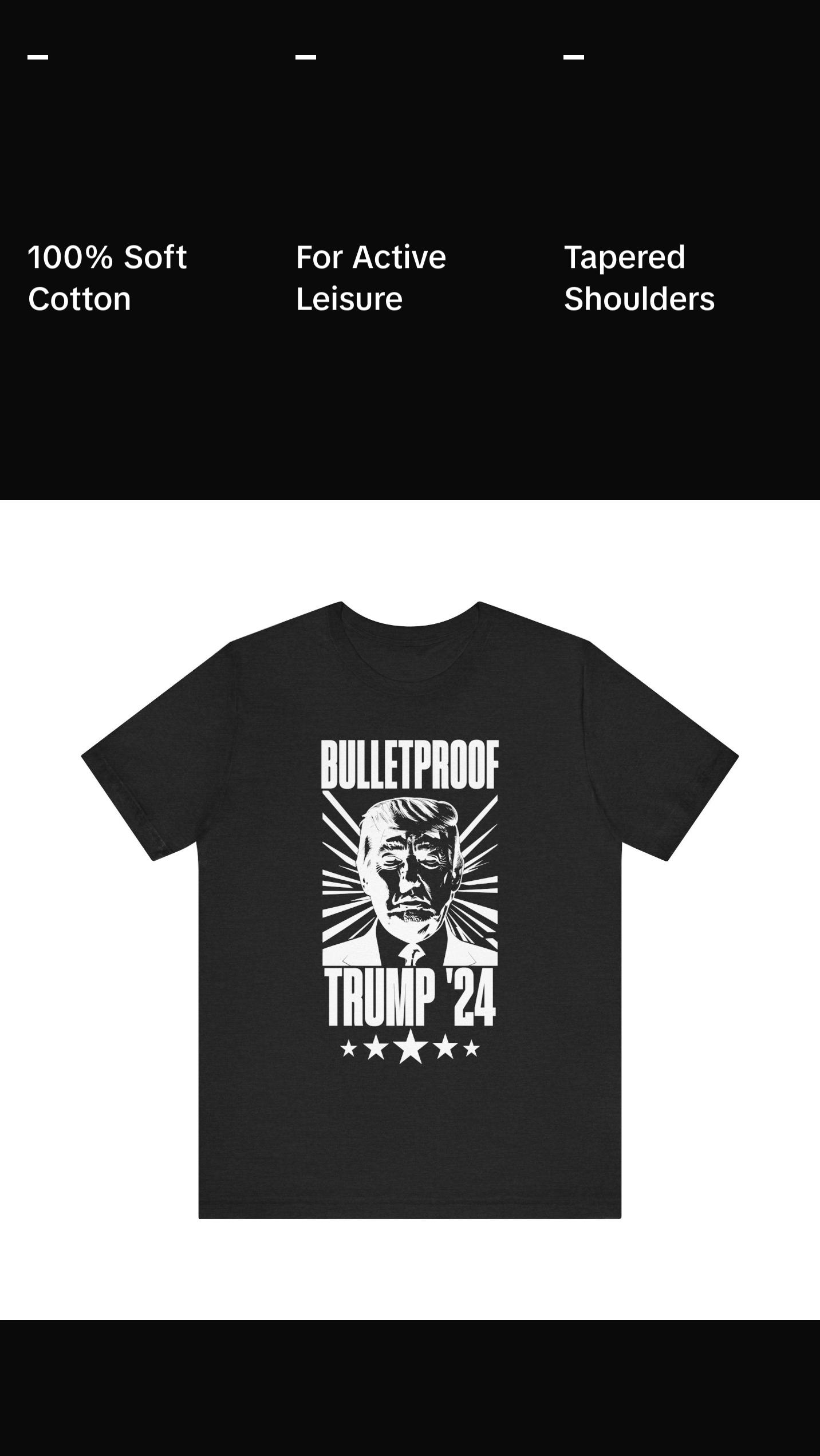 Bulletproof - Trump 24 - White Logo - Unisex Jersey Short Sleeve Tee