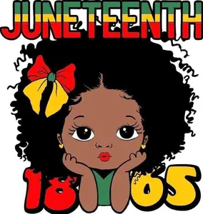 Baby Girl Juneteenth 1865 DTF Iron on Transfer for clothing t-shirts and hoodies
