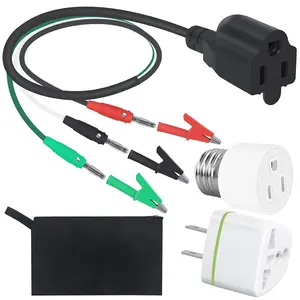 Circuit Breaker Finder Accessory Kit, 125V 10A Universal Circuit Tracer Leads Tester with Clips Circuit Breaker Adapters HVAC Adaptor Cord Hand Tool for Circuit Breaker Finder