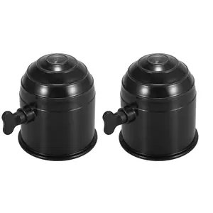 2pcs Universal Trailer Hitch Ball Cover with Knob Waterproof Dustproof 50mm ID Black for Car Truck RV Boat