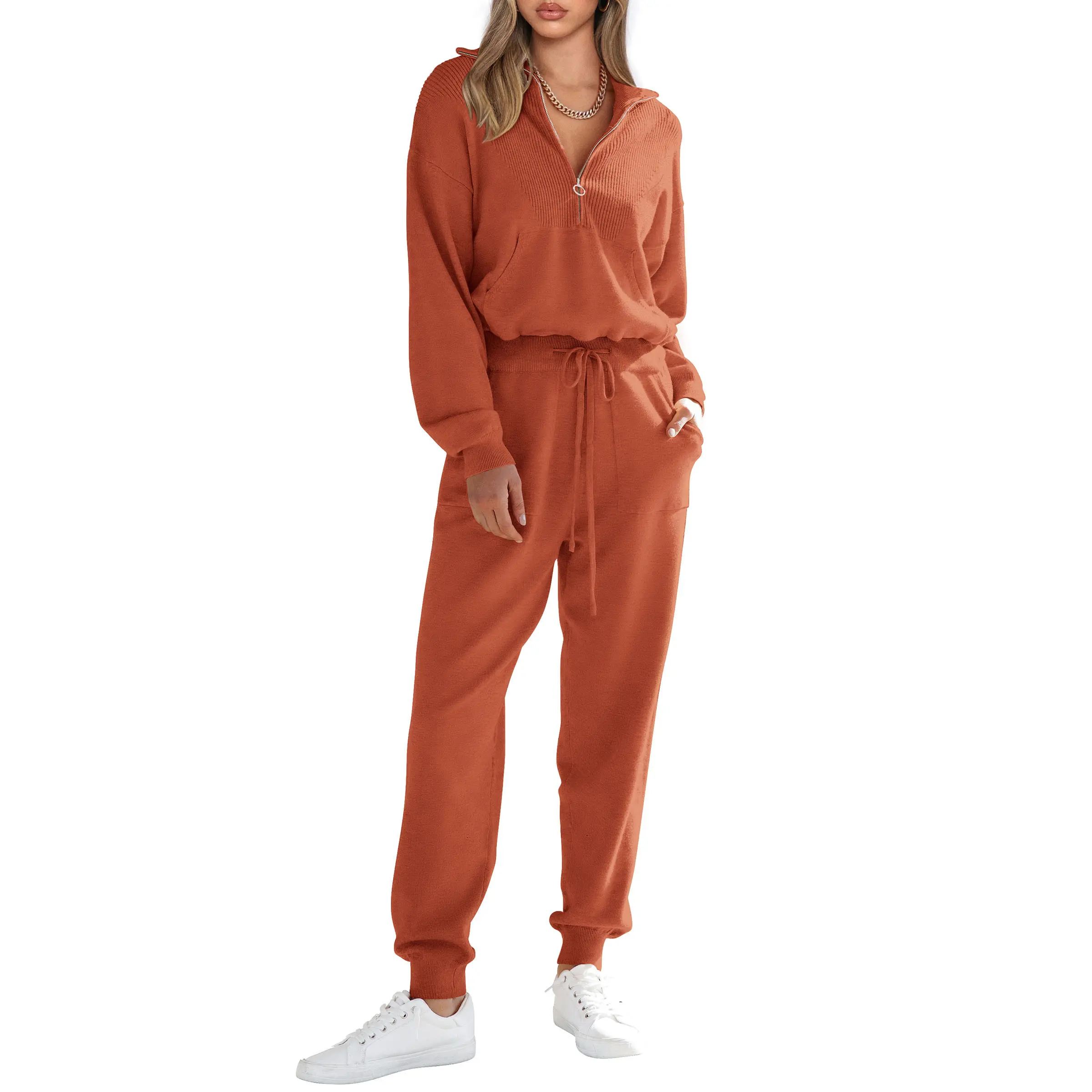 PrettyGarden Women's 2-Piece Sweater Set Pullover Zip Up Sweatshirt Jogger Sweatpants Tracksuit Casual Outfit PrettyGarden Women's 2-Piece Sweater Set Pullover Zip Up Sweatshirt Jogger Sweatpants Tracksuit Casual Outfit