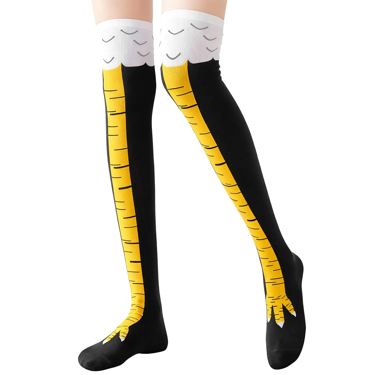 Funny & Crazy 3D Chicken Feet Socks for Men & Women – Novelty Gag Gift, White Elephant Present for Adults & Teens, Cute Animal-Themed Daily Fashion Socks