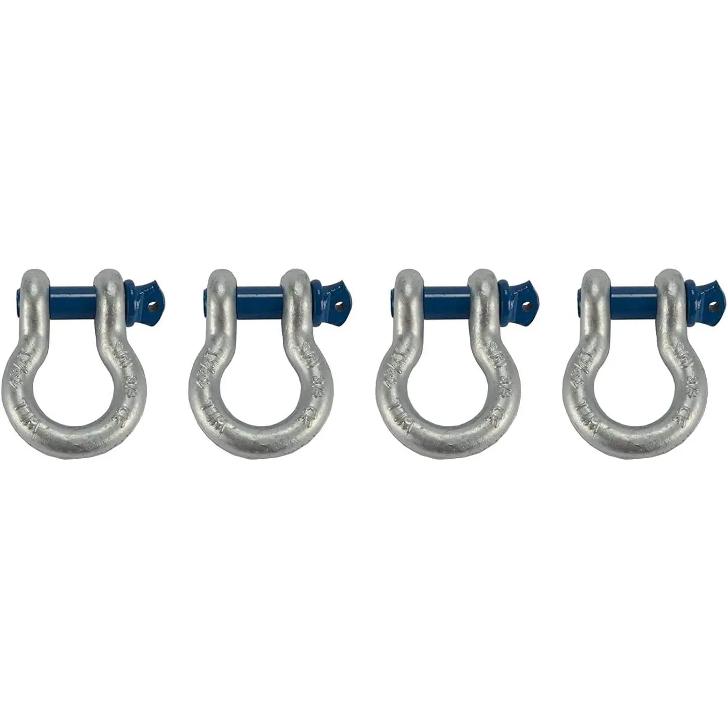 TEMCo 5/8" x 3.25 Ton D Ring Bow Shackle with Screw Pin Clevis (Rigging/Towing/Off Road) 4 Lot