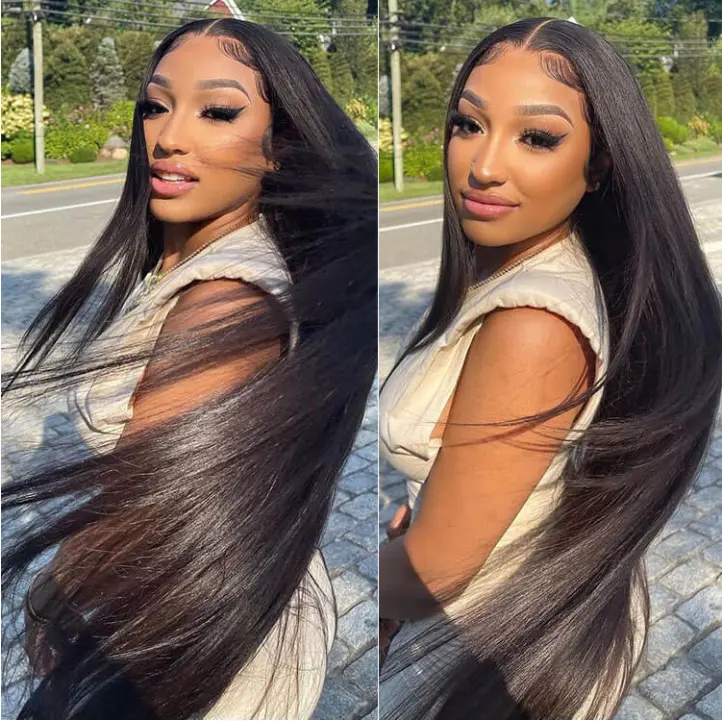 【HD Pro.2.0 Lace Wig 300% Density】Megalook Super High Density Zero-Wear Truly Snap & Go HD Lace Wig Straight 13x6 Glueless 100% Human Hair Wigs 300% Density