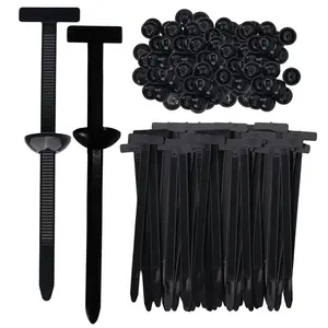 Self-Locking Fastener Nails, Durable Zip Tie Fixtures, 100/50 Pieces, for Cars and Motorcycles, DIY Cable Management