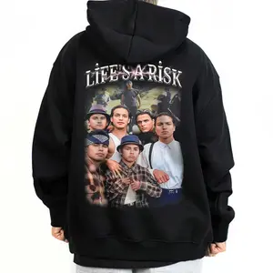 Vatos Locos Unisex Hoodie T-Shirt Sweatshirts Basic Fabric Fit Street Style Chicano Style Mexican Clothings Outfit Outdoor Wear Life's a Risk Design  Oversized