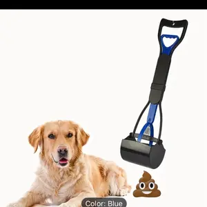 Long-Handled Pet Waste Scoop, Portable Dog Poop Shovel, Foldable Large-Capacity Pet Waste Collector - Made of Durable ABS Material, Allows for One-Handed