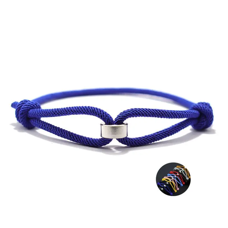 Noter 3mm Thin Cord Chain Bracelet Unisex Stainless Steel Coil Handmade Adjustable Braclet Lucky Blue Red Thread Braslet Joias