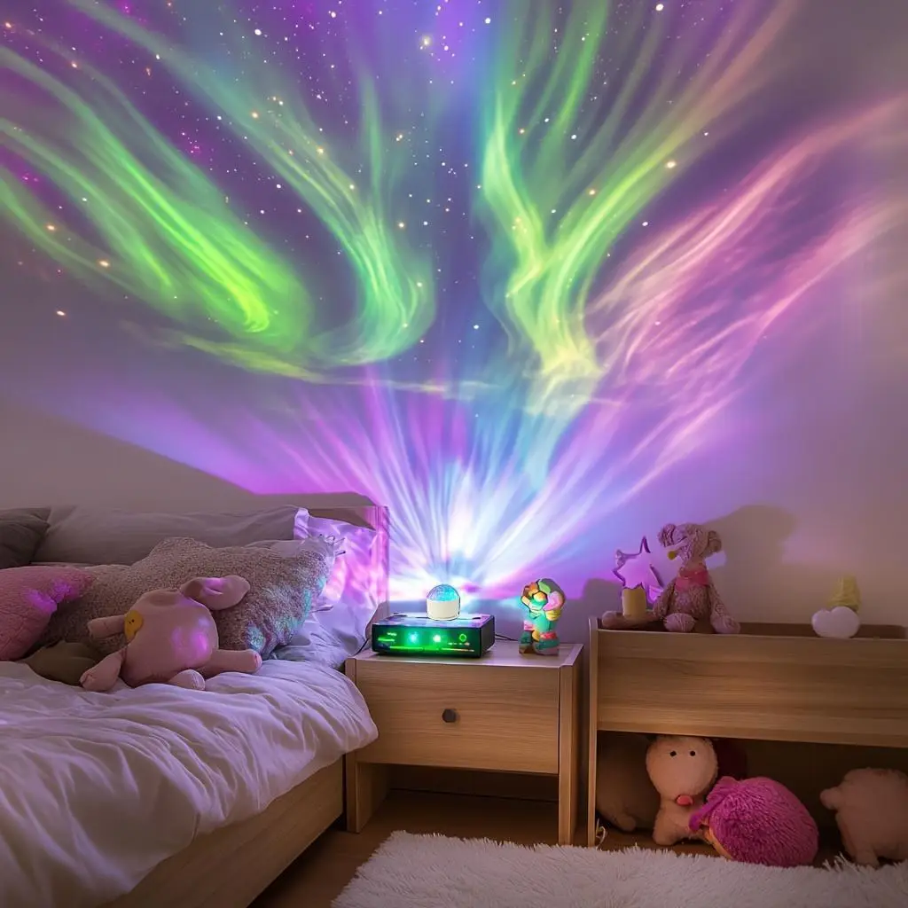 Starry Sky Projector Night Light, USB Plug LED Projector Lamp with Remote Control, Creative Home Decorative LED Table Lamp for Bedroom, Game Room, Aud