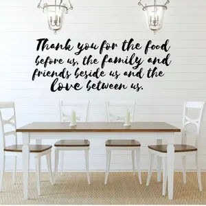 'Thank You For The Food Before Us' Kitchen Wall Decor