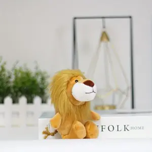 Cute Jungle Animal Lion Plush Toy Keychain, Soft Stuffed Hanging Decoration, Adorable Kids Gift, Perfect for Bags and Backpacks