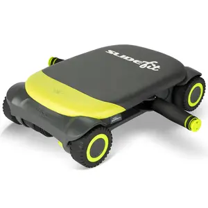 Wonder Core Four-Wheel Ab Roller with Elbow Support and Automatic Rebound for Strong Abdominal Muscles - Adjustable Size