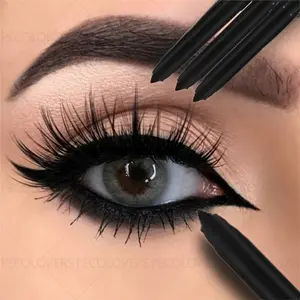 3PCS/Set Waterproof, Smudge-proof, Smudge No Budge, Soft Touch, Matte Quick-drying, Easy-to-twist Design, Black Gel Eyeliner, Perfect for Daily Eye Makeup, Must-have Eyeliner for Travel, Valentine's Day, Mother's Day Gift