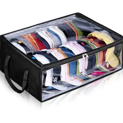 Wide Brim Hat Storage Rack, Baseball Cap Organizer, Large Capacity Hat Hanger, Closet Hat Holder, Holds Up to 40 Hats, Hat Storage Bag, Home Storage