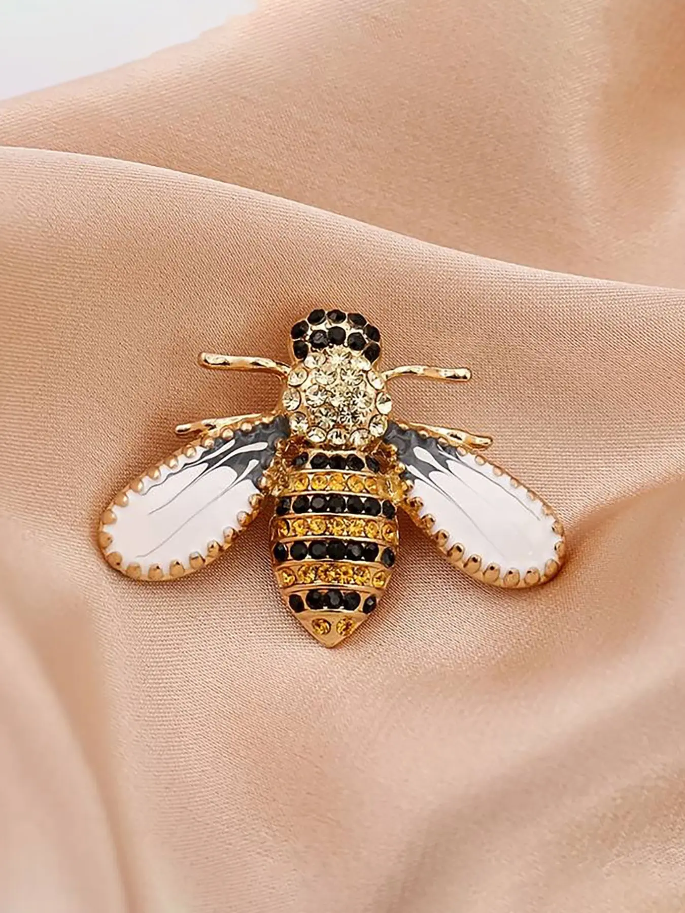 Water Drill Bee Oil Drop Brooch, Unique Lady Evening Gown Jewelry, Jewellery, Elegant Bee Water Drill Art Brooch, Perfect for Special Occasions
