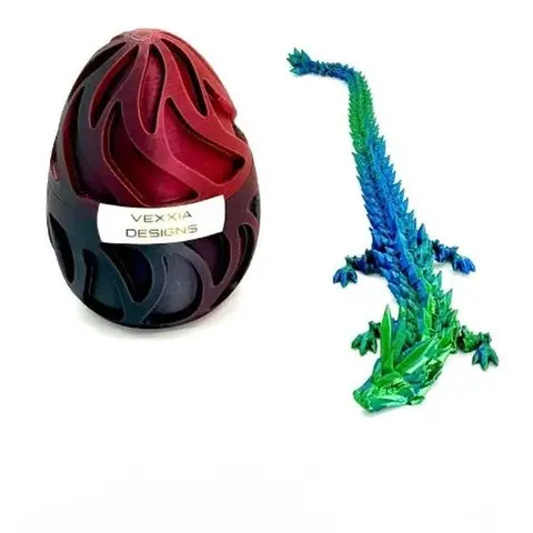 Vexxia Crystal Dragon 12in with Custom Egg Set