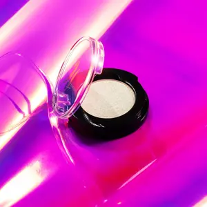 Trippin’ Pressed Lit Lidz Eyeshadow | Stay Golden Cosmetics | Pearlescent Chrome with Pink and Gold Glitter Makeup