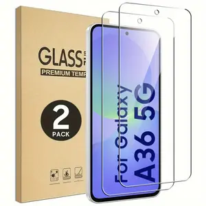 2-Pack Samsung 36 5G ( 6.7inch ) Tempered Glass Screen Protector, Anti-Scratch Bubble-Free HD Transparent Protective Film, Compatible with Phone Cases, Easy to Install, Phone Screen Protectors - Transparent Version