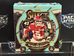 Panini 2025 Select Football Mega Box - 42 Cards Per Box with 10 Mega Box Exclusive Pink Prizm Shock!
