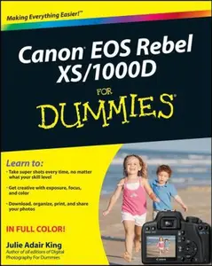 USED Book - Canon EOS Rebel XS / 1000D For Dummies by Julie Adair King (Paperback) - english